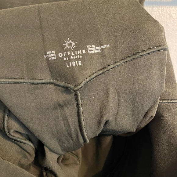 Aerie NWOT size large Olive Green Leggings - Picture 3 of 4